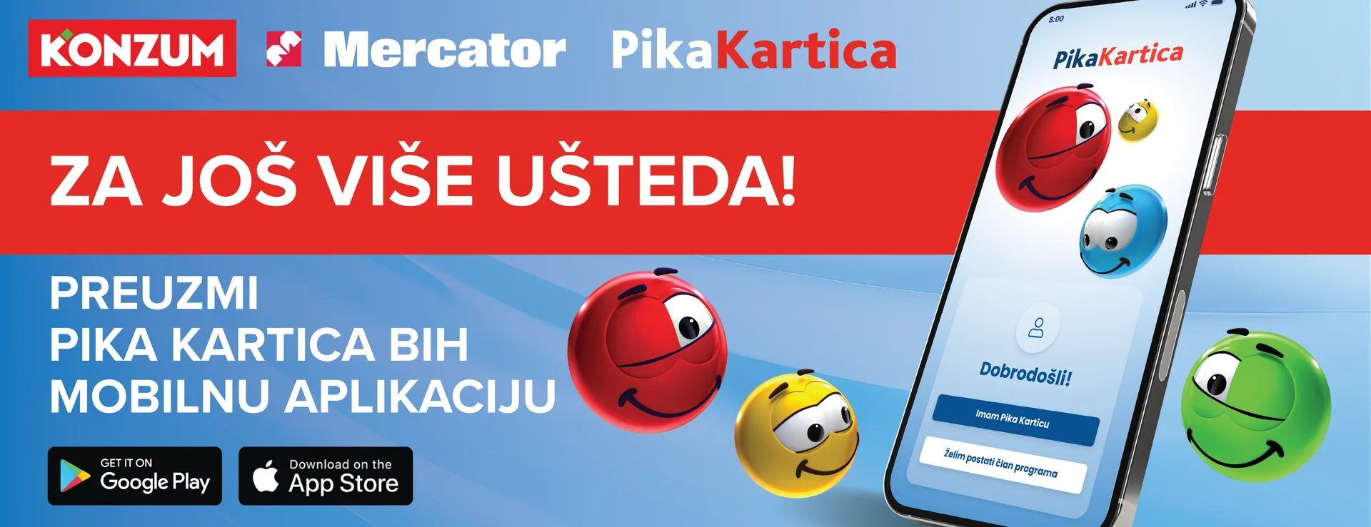 Za još više ušteda! Preuzmi Pika Kartica BiH mobilnu aplikaciju